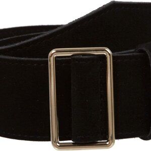 Women's 2" Wide High Waist Pull-Through Prong-less No Holes Plain Suede Dress Be